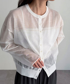 emmi エミ リネン混シアーニットカーディガン 楽天市場】【SALE／50%OFF】リネン混シアーニットカーディガン