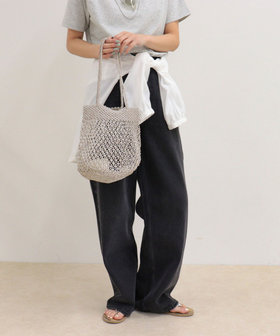 【BAGMATI/バグマティ】ラメコードメッシュラウンドバッグ