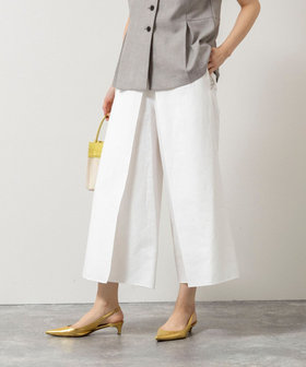 LINEN ROLLED PANTS
