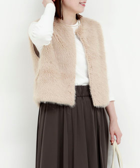 フェイクフォックスファーベスト（5-0867-6-04-002）｜MICO