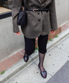 【MAQWEL/マクウェル】ウォッシャブルカプリジョーゼットパンツ