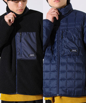［WEB限定 SPECIAL SALE！］【2WAYで着回せる】【UNISEX】GLOSTER配色別注 TAIONボア×ダウンブルゾン