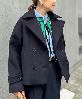 5351プールオム　ウール ダブルブレスト コート　Sサイズ 5351プールオム ウール ダブルブレスト コート Sサイズ