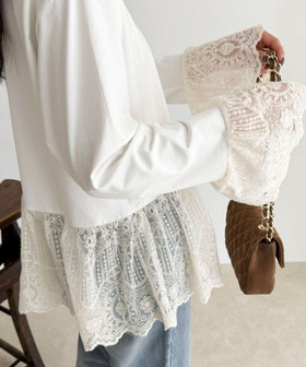 レースドッキングロンTシャツ