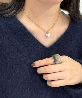 3Dハートトップアジャストペンダント