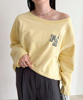 ヴィンテージ加工裏毛オフショルプルオーバー