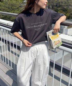 【GEVACO/ゲバコ】バックスリットフロントプリントTシャツ
