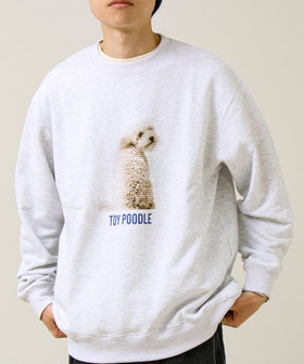 【MY PET】クルーネックプリントスウェット