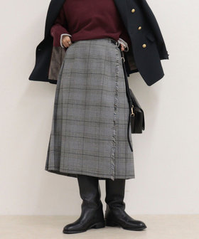 【Oneil of Dublin/オニールオブダブリン】checked midi skirt