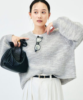 《手洗い可能》スラブヤーンハンド風2WAYプルオーバー