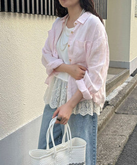 LINEN100 クロップドシャツ