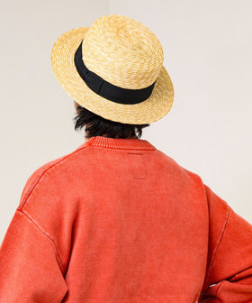 夏の定番クラシック】STRAW BOATHER HAT カンカン帽（6-0724-5-68-325