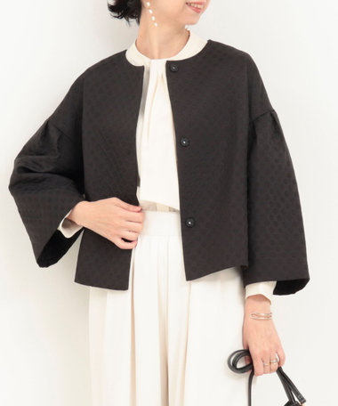 ドットジャガードブルゾン