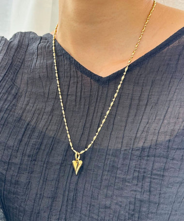 ステンレスハートトップネックレス