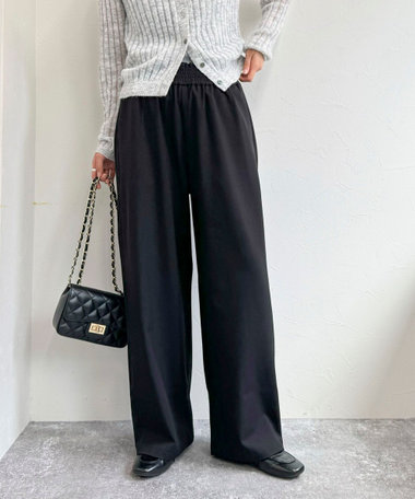 TRウエストシャーリングセミワイドパンツ