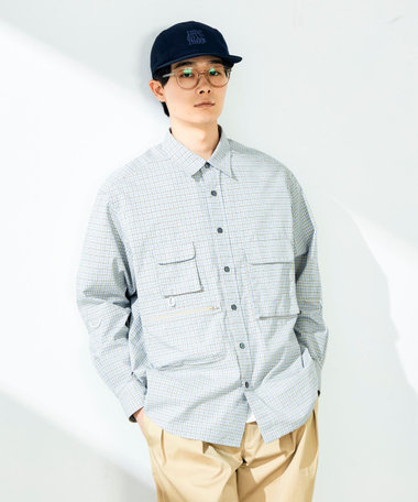 【ギアディテール】チェック フィッシングシャツ