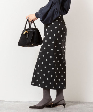 ［WEB限定 SPECIAL PRICE！］ウォッシャブルストレッチドットジャガードタイトスカート
