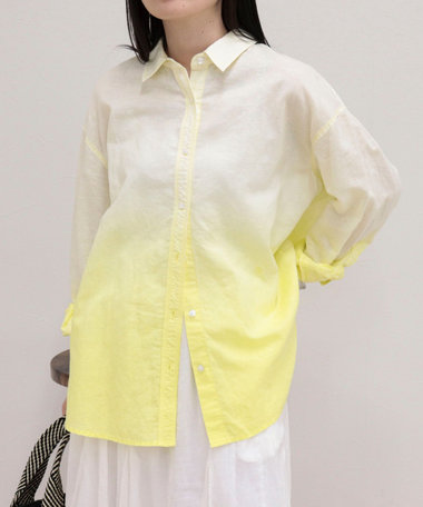 グラデーションリネンシャツ