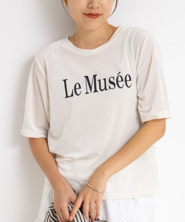 シアートリコットベロアプリントTシャツ