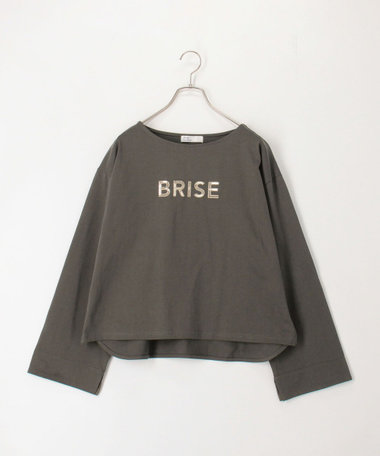 スパンコールロゴワイドスリーブプルオーバーカットソー