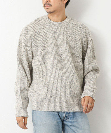 【WEB限定】【BATONER/バトナー】DONEGAL SIGNATURE CREW NECK ドネガル シグネチャー クルーネックニット
