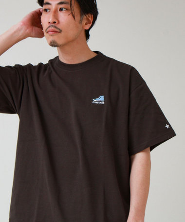 【CONVERSE】ワンポイント シューズ刺繍Tシャツ
