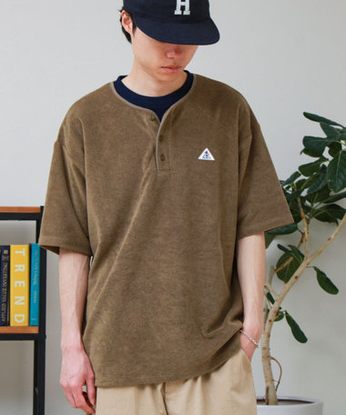 【GEVACO/ゲバコ】パイルヘンリーネックＴシャツ