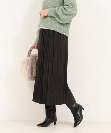 起毛プリーツスカート