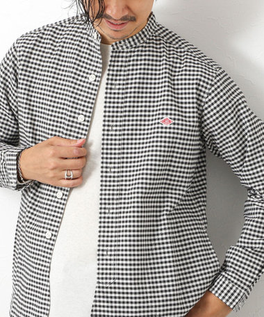 DANTON ダントン DANTON/ダントン] ワンポイントクルーネック プルオーバーニット