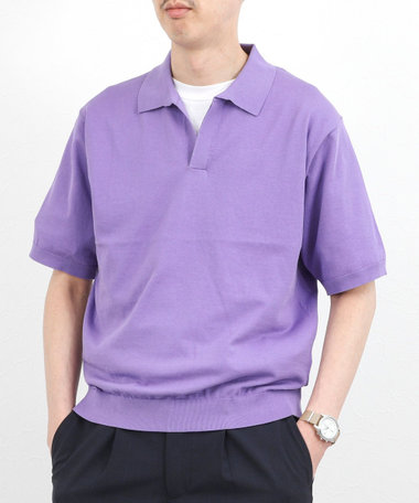 強撚シルクコットン 成型スキッパーニットポロ 26SS / ウォッシャブル