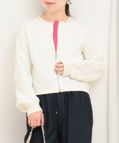 ケーブルドッキングカーディガン