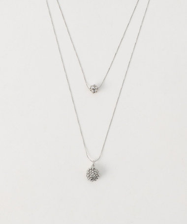 粒チャームネックレス