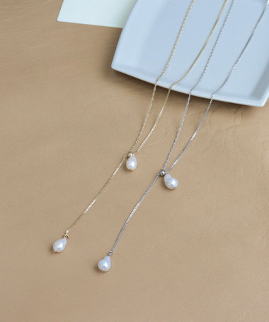 パールジャストY字ネックレス