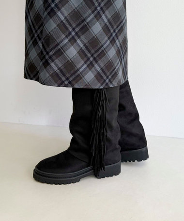 フリンジロングブーツ