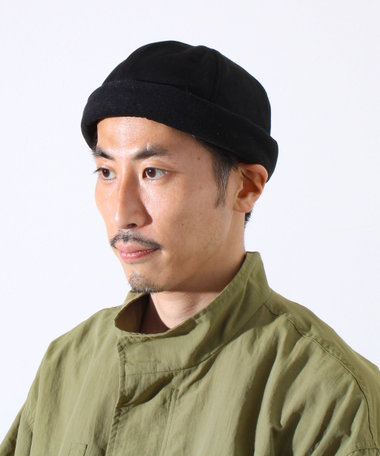 【GLOSTER/グロスター】コンビネーションロールキャップ 異素材ミックス スエード×コーデュロイ