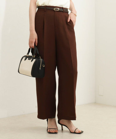 《セットアップ対応》【UVカット・接触冷感】ライトツイルセミワイドパンツ