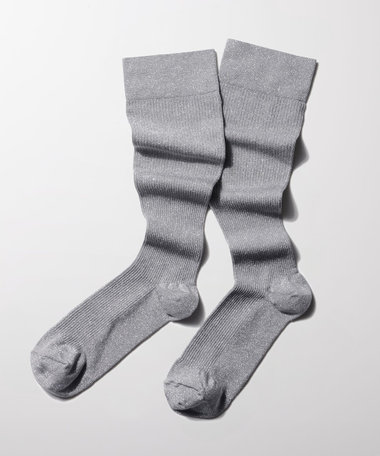 【ATELIER BRUGGE】MAEE コンプレッションソックス／グリッターリブソックス
