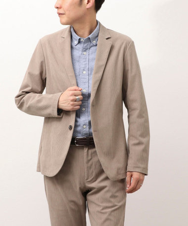 《ビジカジ/セットアップ対応》コーデュロイ　テーラーカーデ