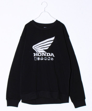 【ホンダ×はぴだんぶい】UNISEX ウィング＆サークルカブ 裏起毛スウェット
