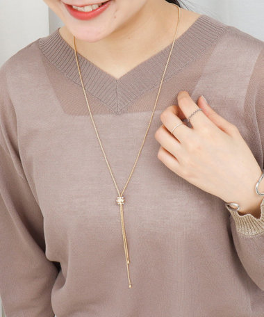 キラパーツロングスライドネックレス