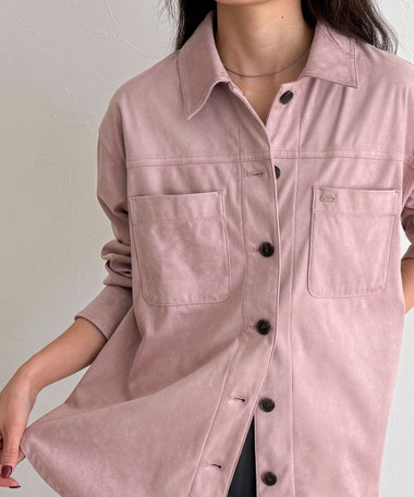 フェイクスエードシャツ