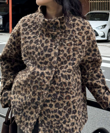ループシャギースタンドカラーコート