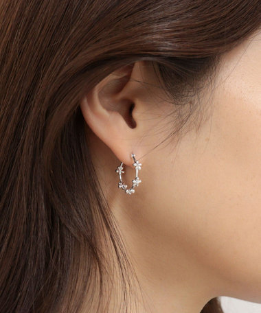 5輪花リングピアス