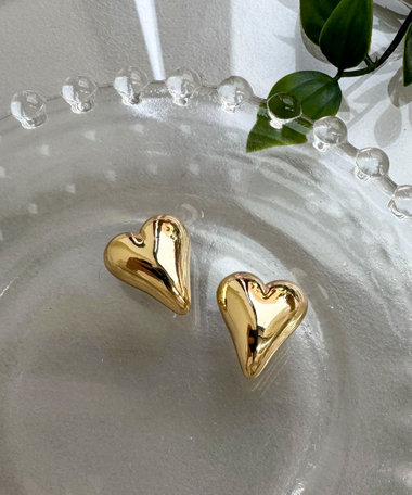 メタルハートイヤリング