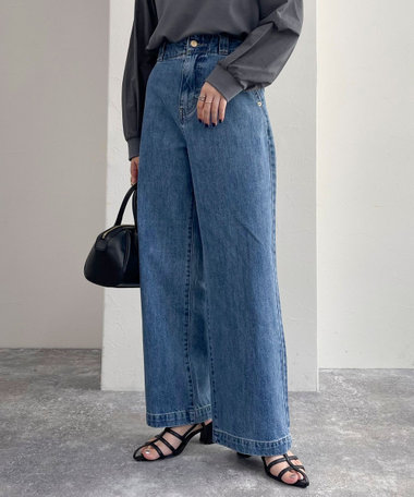 セミワイドデニムパンツ