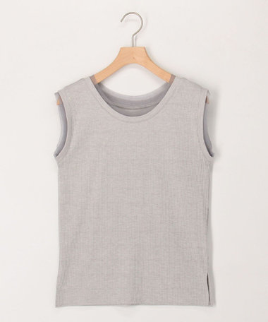 ラメテレコ×チュールタンクトップ