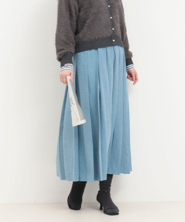 フェイクスウェードプリーツスカート