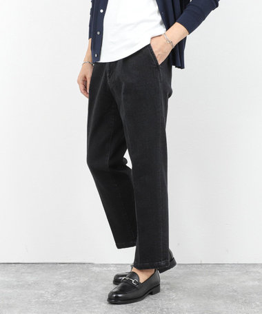 デニムストレッチ セミワイドジャスト丈PT 26SS