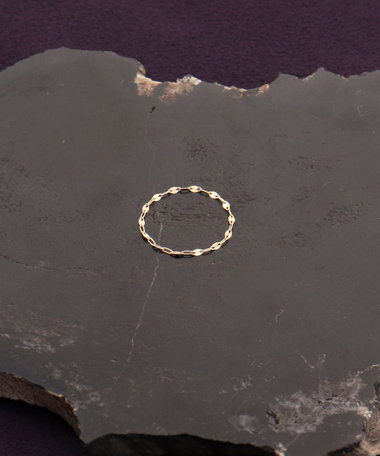 【grâce grace/グラスグラス】10Kペタルチェーンリング-L【NOLLEY'S sophi director☆和田別注アイテム】