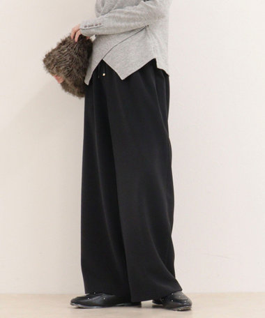 【リピーター続出！/4サイズ展開】とろみWarmストレートイージーパンツ